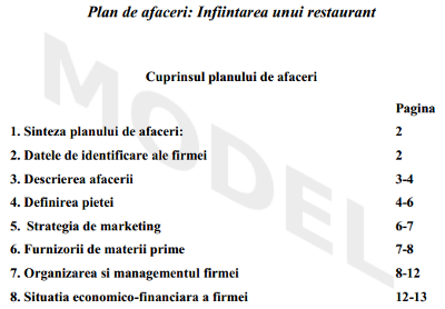 Visible Incompatible yawning Model plan de afaceri pentru infiintarea unui restaurant | PlanDeAfacere.ro